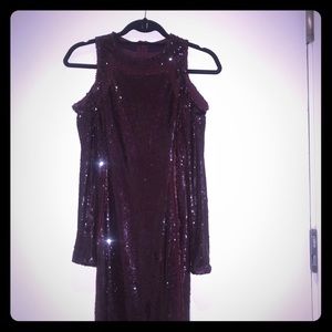 Burgundy Sequin Dress